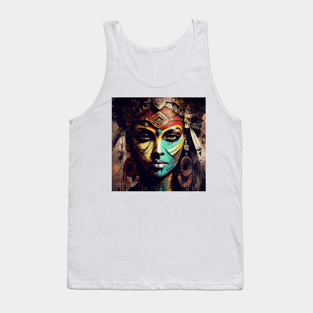 Powerful Egyptian Warrior Woman #12 Tank Top by Chromatic Fusion Studio